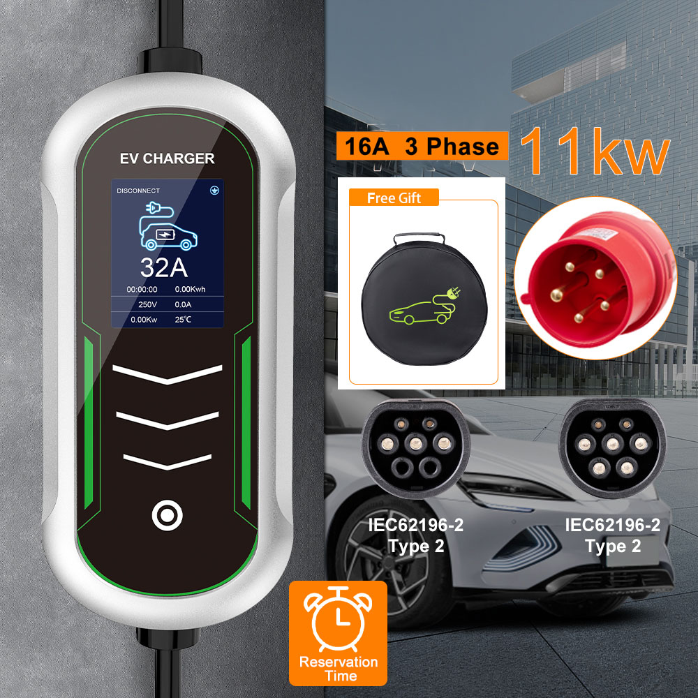 Type 2 Portable Ev Charger 11Kw Cee - IPENGEN 11KW EV 휴대용 충전기 타입2