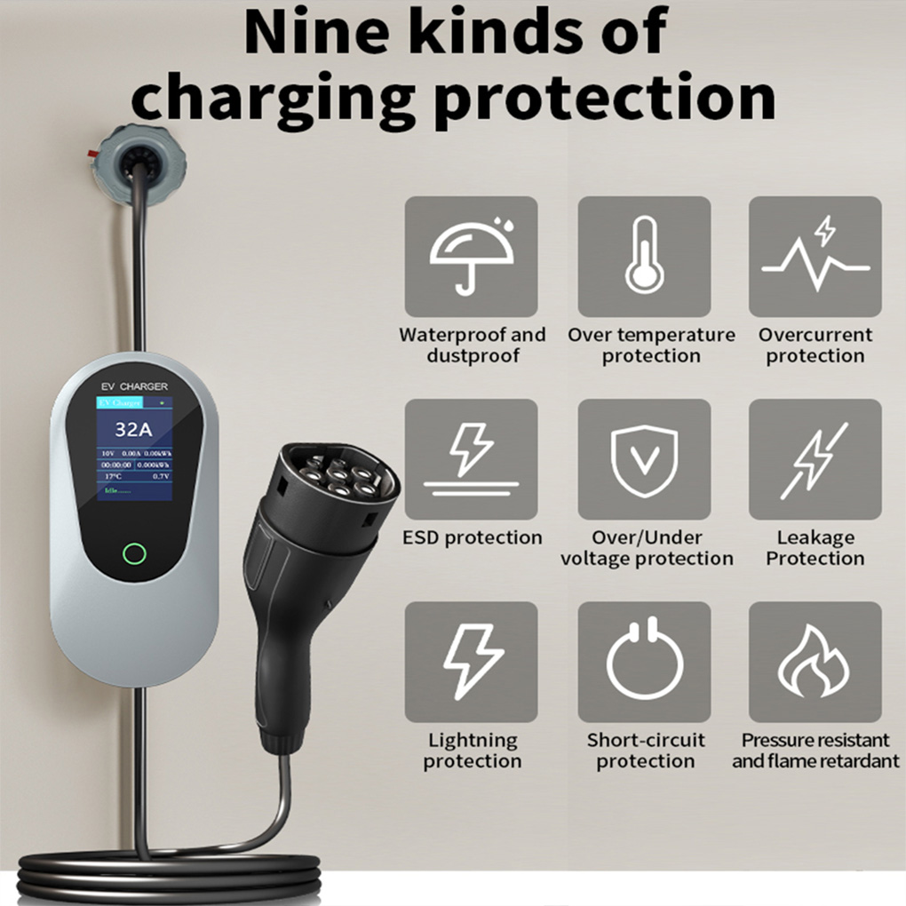 Type-2 휴대용 EV 충전기 22KW 32A Typ - Ev Charger Type 2 22Kw 32A 3 Phase 리뷰 및 가격