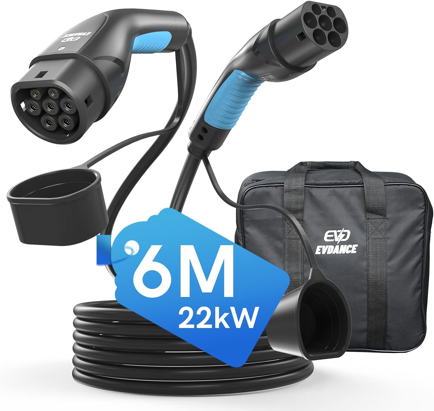 EVDANCE 6/8/10M EV 충전 케이블 22KW - Ev Charger Type 2 22Kw 32A 3 Phase 리뷰 및 가격