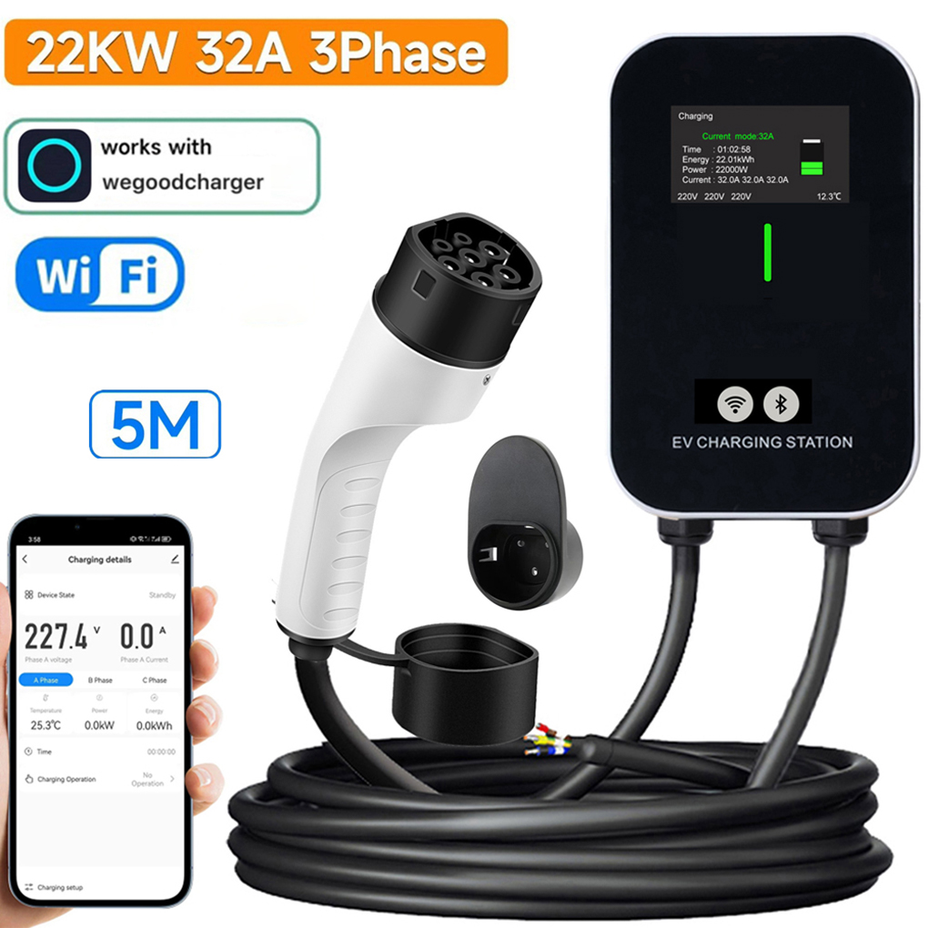 TYPE-2 Wallbox EV 충전기 7KW 11KW - Ev Charger Type 2 22Kw 32A 3 Phase 리뷰 및 가격