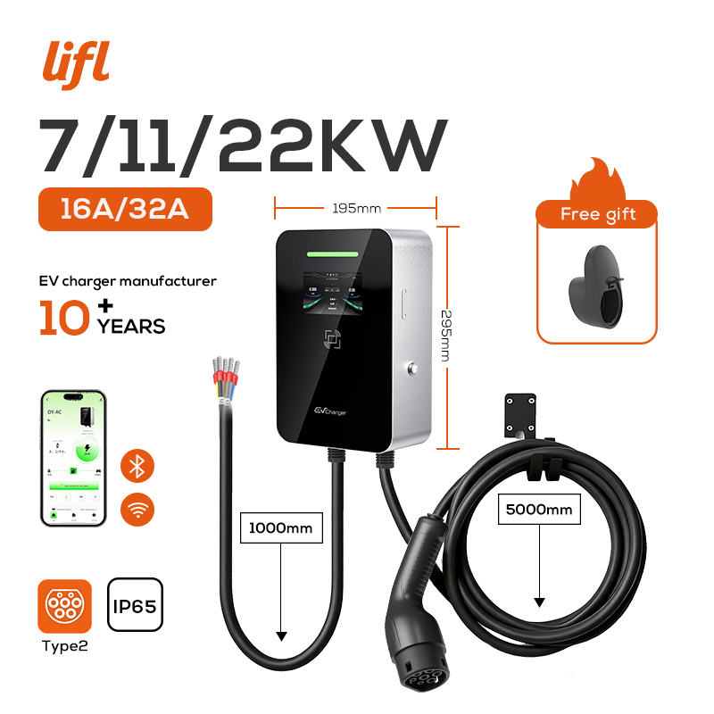 Lifl 7KW 11KW 22KW 3상 월박스 EVSE - Ev Charger Type 2 22Kw 32A 3 Phase 리뷰 및 가격
